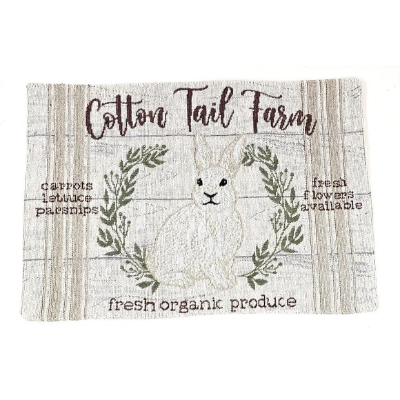 Easter Bunny Cotton Tail Farm Fabric Placemats (Set of 4) - Picture 2 of 3